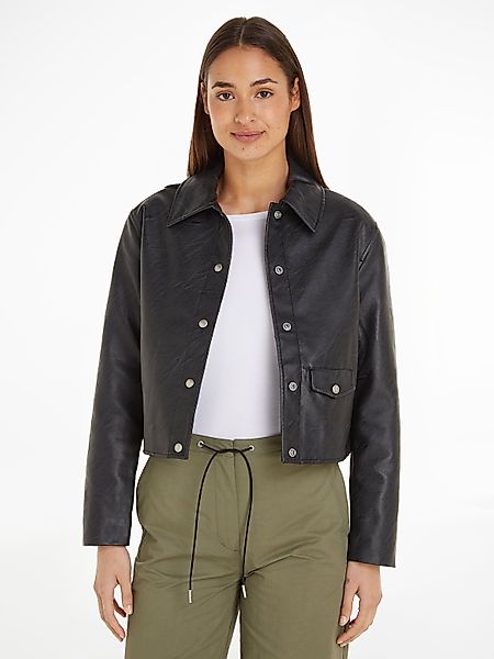 Calvin Klein Jeans Lederimitatjacke SHORT FAUX günstig online kaufen