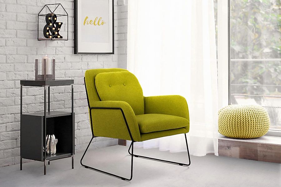 Home affaire Sessel "Flin Cocktailsesel" mit Knöpfen und Kissenoptik im Rüc günstig online kaufen