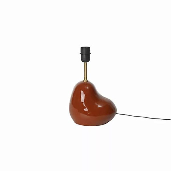 Lampenfuß Hebe keramik orange braun / H 30 cm - Keramik - E27 - Ferm Living günstig online kaufen