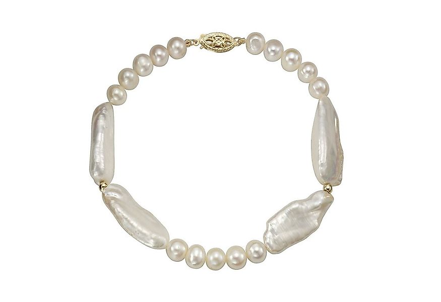Fascination by Ellen K. Armband Gold 585 Perle weiß 6-7mm günstig online kaufen