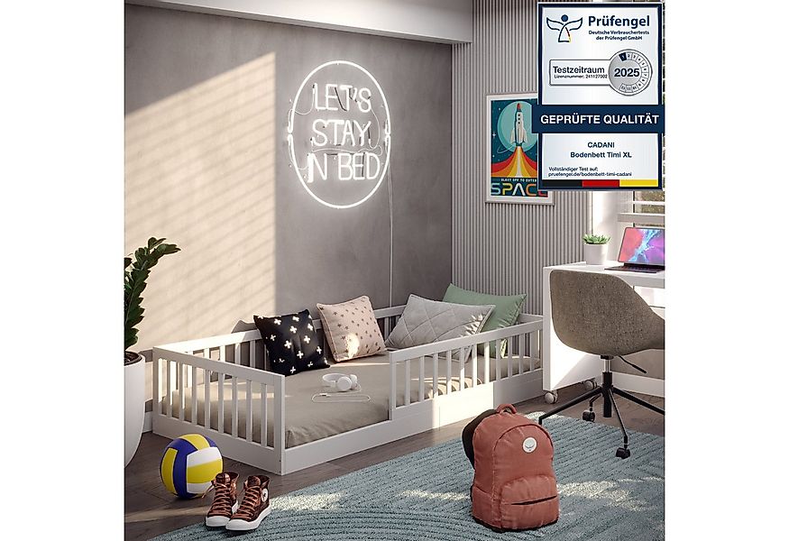 CADANI Kinderbett Timi Bodenbett, Rausfallschutz abnehmbar, bis 200 kg bela günstig online kaufen