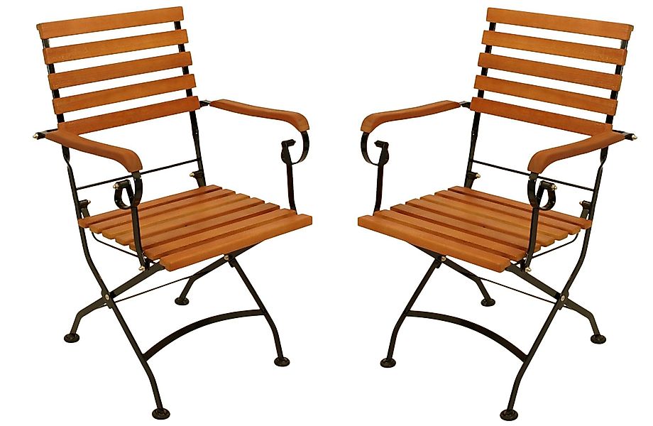 DEGAMO Gartenstuhl HOFGARTEN (2 St), Flachstahl günstig online kaufen