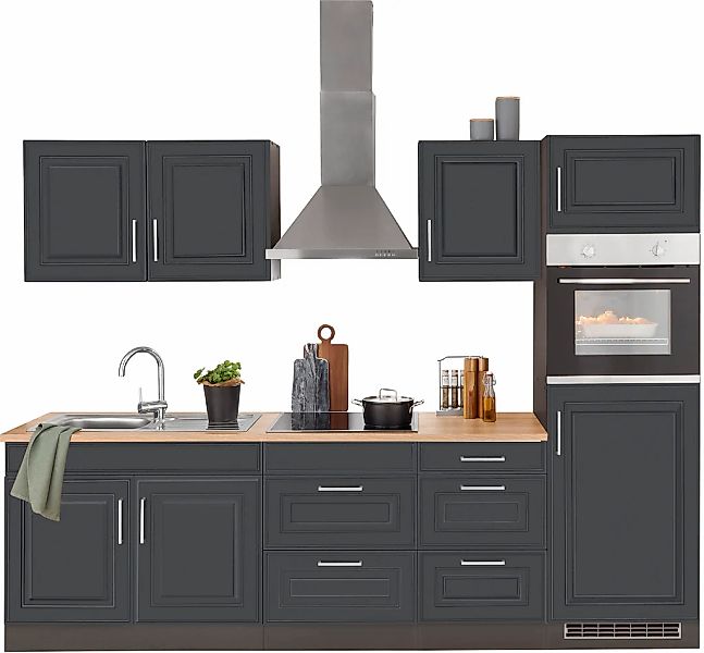 HELD MÖBEL Küchenzeile "Stockholm", Breite 270 cm, mit hochwertigen MDF Fro günstig online kaufen