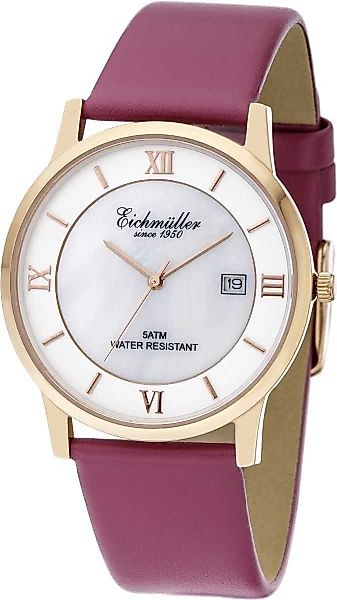 Eichmüller Quarzuhr Damenuhr – Brombeerfarbene Armbanduhr günstig online kaufen