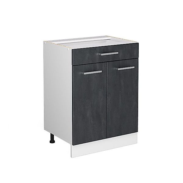 Vicco Unterschrank R-Line, Schwarz Beton/Weiß, 60 günstig online kaufen