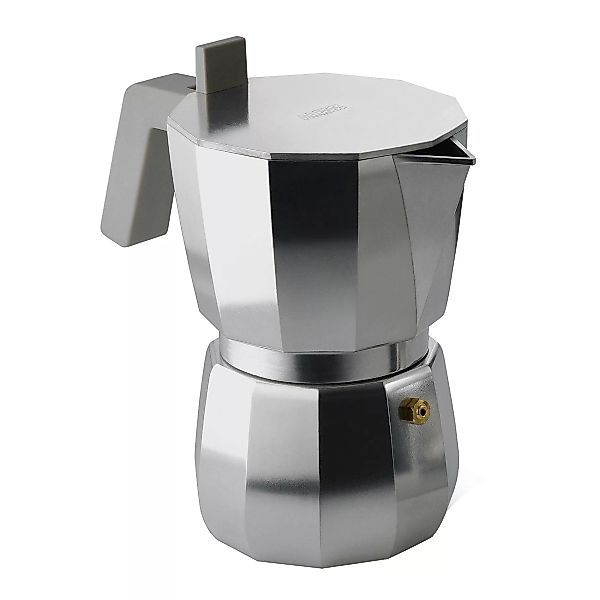 italienischer Kaffeebereiter Moka grau silber metall /6 Tassen - Alessi - M günstig online kaufen