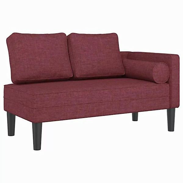 vidaXL Chaiselongue Chaiselongue mit Kissen Weinrot Stoff, 1 Teile günstig online kaufen