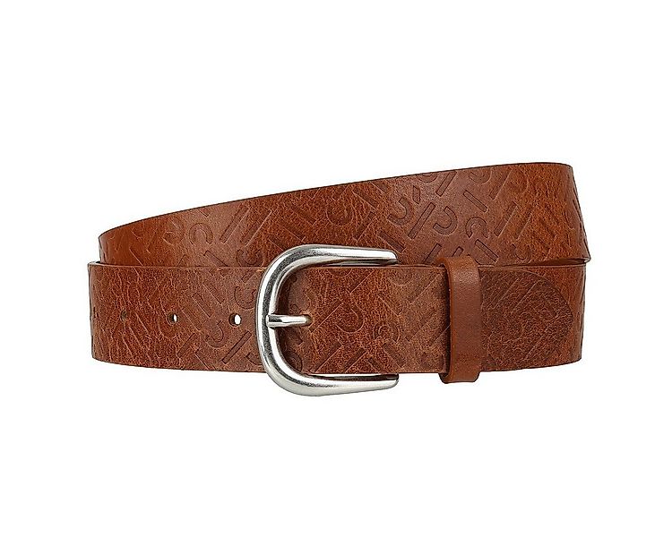 Esprit Ledergürtel brauner Leder Gürtel mit Dornschließe Logo Belt 030EA1S3 günstig online kaufen