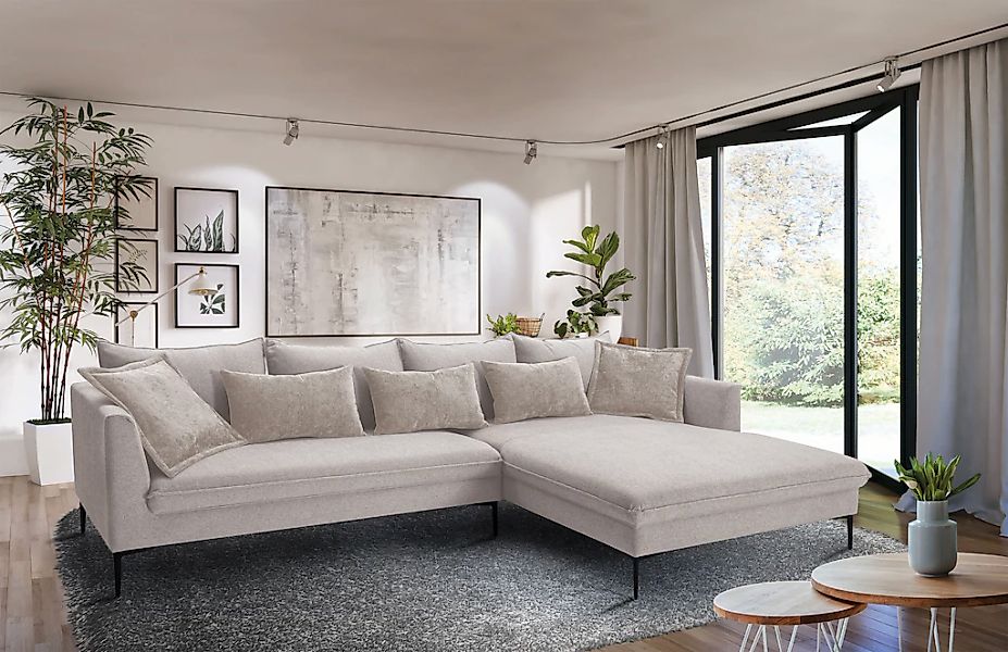exxpo - sofa fashion Ecksofa "Piazza, elegant und edel, Designsofa mit toll günstig online kaufen