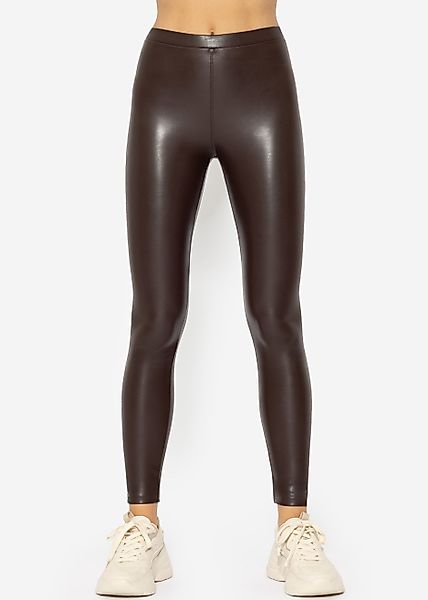 SASSYCLASSY Lederimitathose Skinny Damen Leggings mit günstig online kaufen