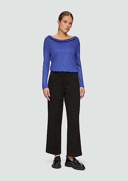 s.Oliver Langarmshirt T-Shirt Seitlich geschlitztes Jersey-Shirt mit Wasser günstig online kaufen