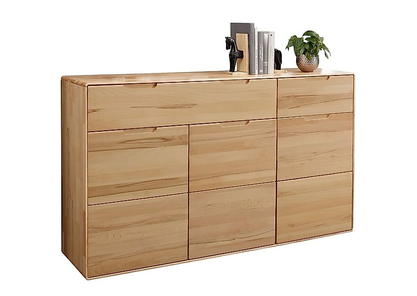 G+K Möbelvertriebs GmbH Sideboard 3 Türen, 2 Schübe, Kernbuche massiv geölt günstig online kaufen