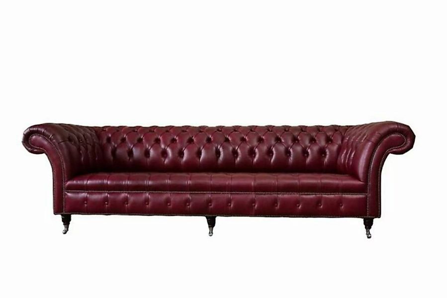 JVmoebel Sofa Designer Rotes Chesterfield Sofa 4 Sitzer Couch Luxus, Made i günstig online kaufen