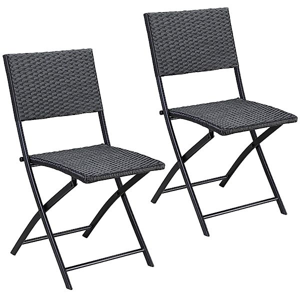 Casaria Klappstuhl Rom (2 St), Polyrattan günstig online kaufen