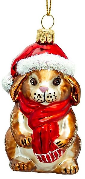 SIKORA Christbaumschmuck Hase mit Mütze Besondere Weihnachtskugel Glas Figu günstig online kaufen