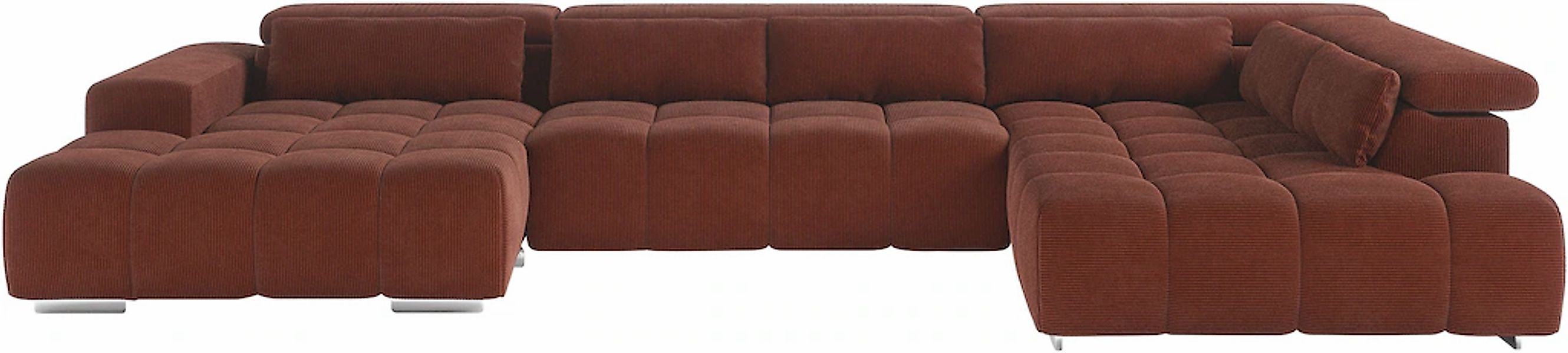 COTTA Wohnlandschaft "Orion U-Form" mit Kopfteilverstellung & 6 Nierenkisse günstig online kaufen