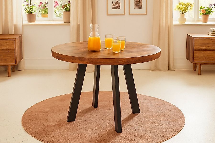 SAM® Esstisch Samira, aufgedoppelte Tischplatte (50mm), Akazienholz massiv, günstig online kaufen