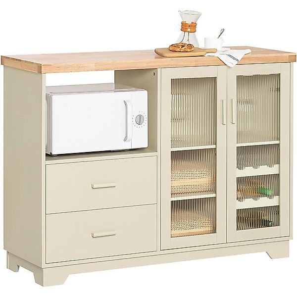 SoBuy Buffet Sideboard Küchenschrank Kommode Mikrowellenschrank FSB81-MI günstig online kaufen