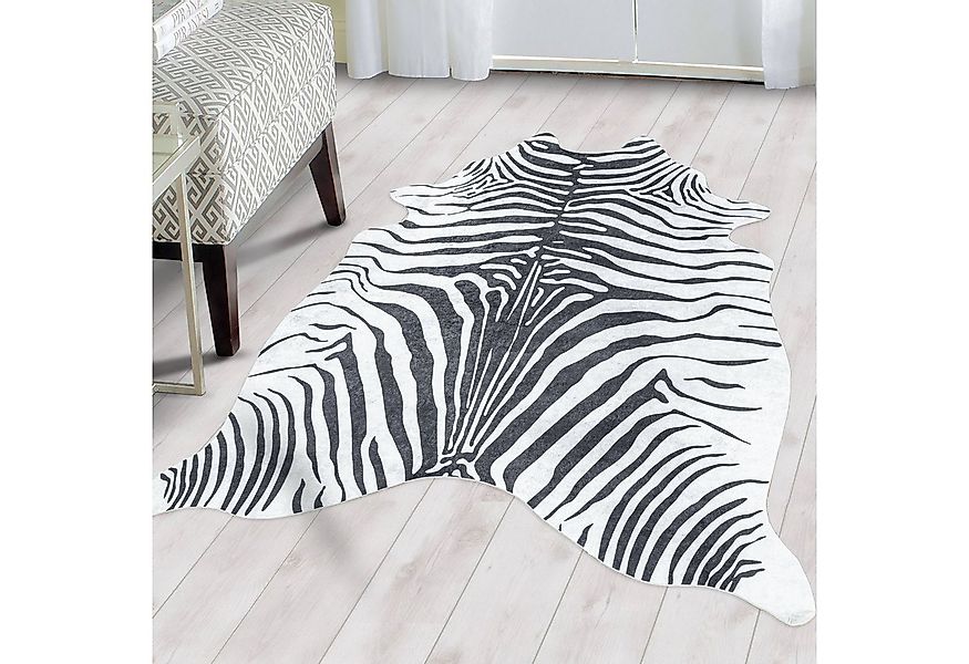 SIMPEX24 Teppich Tigerfell imitat, Rechteckig, Höhe: 7 mm, Fellteppich Kuhf günstig online kaufen