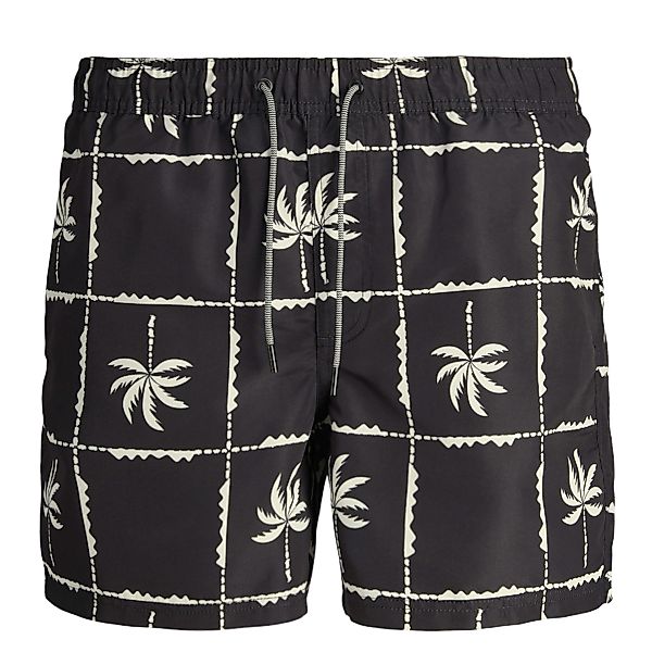 Jack&Jones Badeshorts mit Allover-Print Farbe schwarz Größe: W46 günstig online kaufen