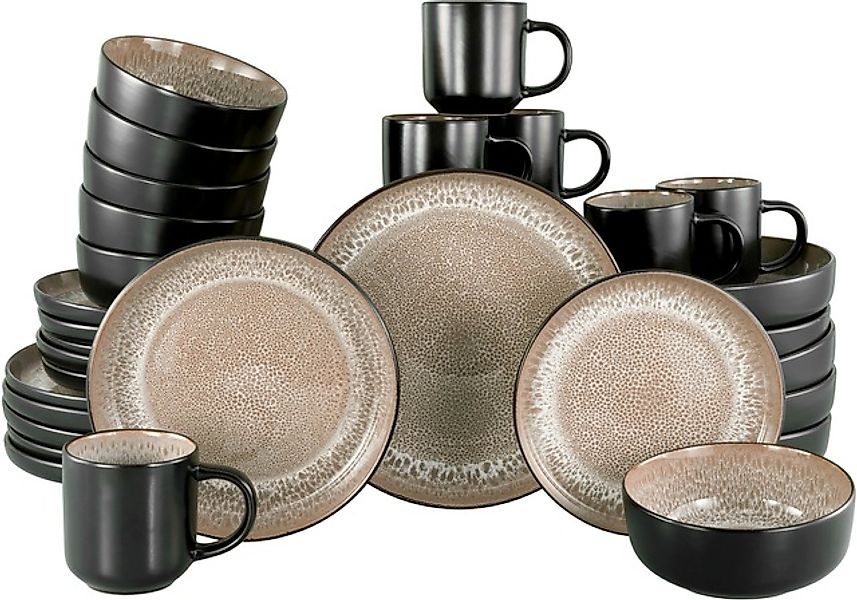 my home Kombiservice »modernes Geschirr-Set, Service Nydala«, (Set, 30 tlg. günstig online kaufen