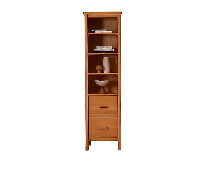 JVmoebel Vitrine Robuste Hellbraune Wohnzimmer Vitrine Designer Holz Schran günstig online kaufen