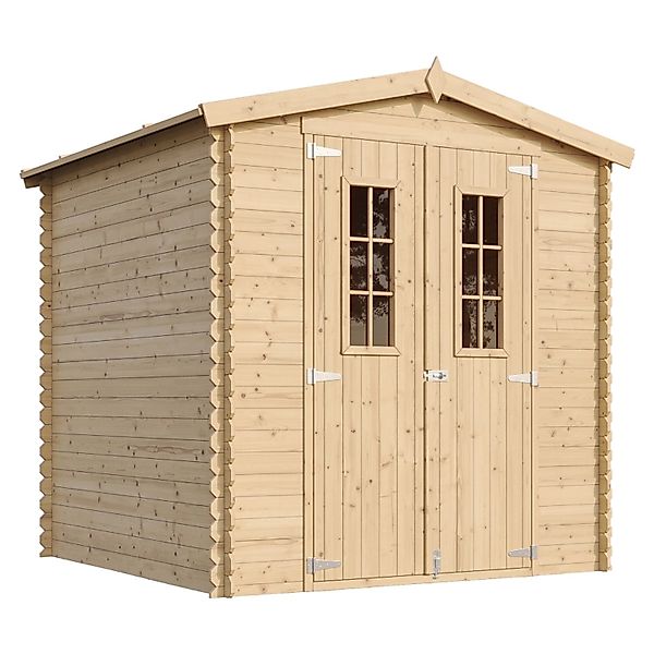 Timbela Holz-Gartenhaus M343C 3,53 m² mit kleinen Fenstern ohne Boden günstig online kaufen
