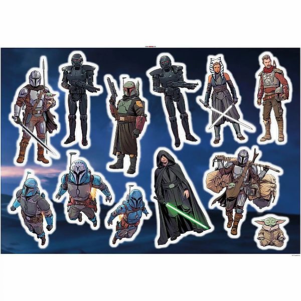 Komar Deko-Sticker Mandalorian Figures 100 x 70 cm gerollt günstig online kaufen