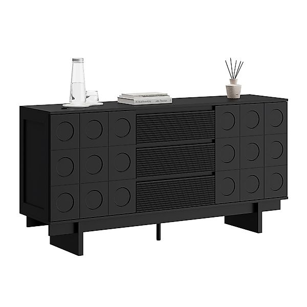 FUFU&GAGA Sideboard Modernes Sideboard, Kommode, schwarz günstig online kaufen