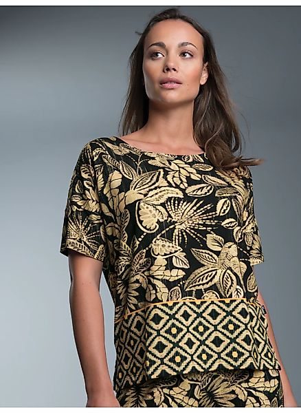 Trigema T-Shirt TRIGEMA T-Shirt mit floralem günstig online kaufen
