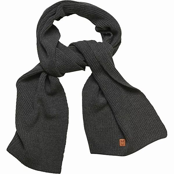 Ribbing scarf - GOTS/Vegan Dark Grey Melange günstig online kaufen
