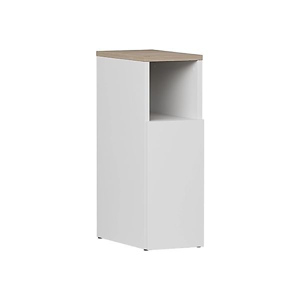 Vicco Nachttisch Enton Weiß/Sonoma 20 x 60 mit 1 Tür günstig online kaufen