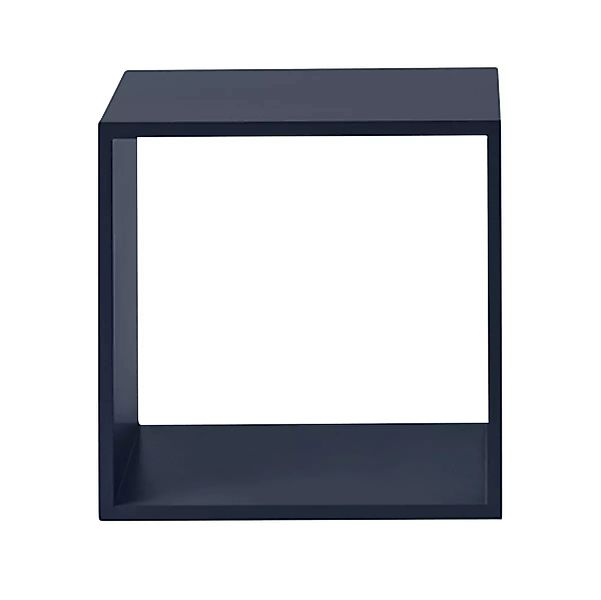 Regal Stacked 2.0 holz blau / Medium quadratisch 43x43 cm/ Ohne Rückwand - günstig online kaufen