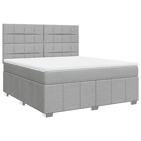 vidaXL Boxspringbett mit Matratze Hellgrau 180x200 cm Stoff 3294047 günstig online kaufen