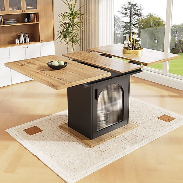 STILVORA Esstisch mit Stauraum,Ausziehbarer Küchentisch Wohnzimmertisch günstig online kaufen