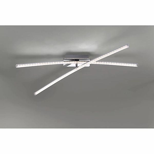 Just Light. LED-Deckenleuchte Simon Chrom  80,5 x 80,5  cm günstig online kaufen