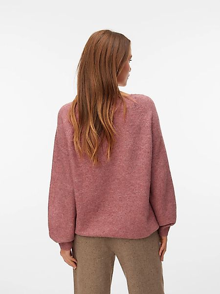 Vero Moda V-Ausschnitt-Pullover "VMLEAF LS LONG V-NECK PULLOVER" günstig online kaufen