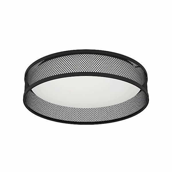 LED-Deckenlampe Luppineria Stahlgeflecht, schwarz günstig online kaufen