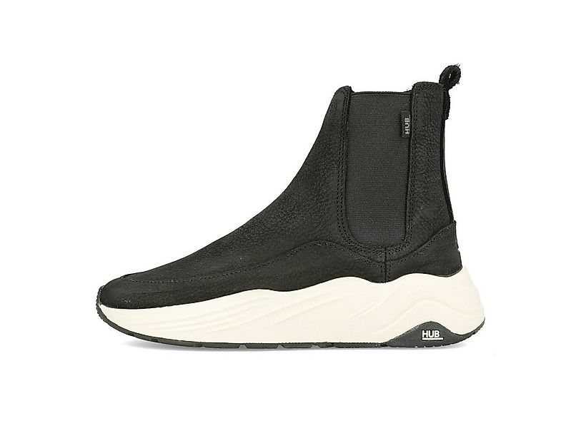 HUB HUB Flow N42 Oiled Nubuck Damen Black Off White Chelseaboots günstig online kaufen