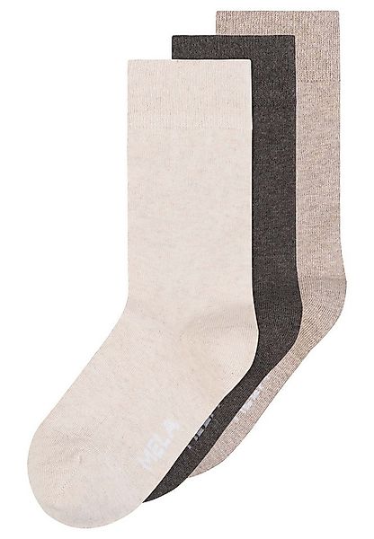 MELA Socken Basic Socken 3 Paare Ohne Polyester & Polyamid. Das Elasthan is günstig online kaufen