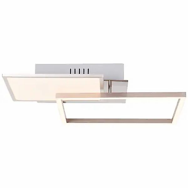 Brilliant Deckenleuchte »Zelia«, 1 flammig, LED Deckenlampe 41x41cm nickel günstig online kaufen