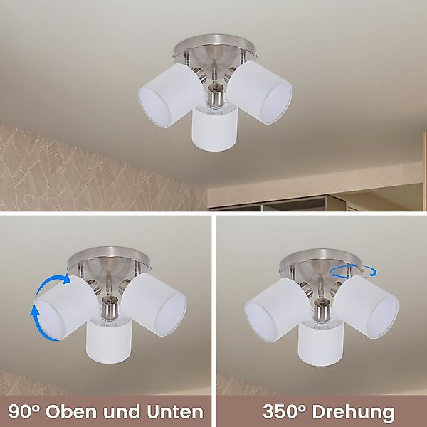 ZMH Deckenleuchte 3 Flammig Deckenstrahler Vintage günstig online kaufen