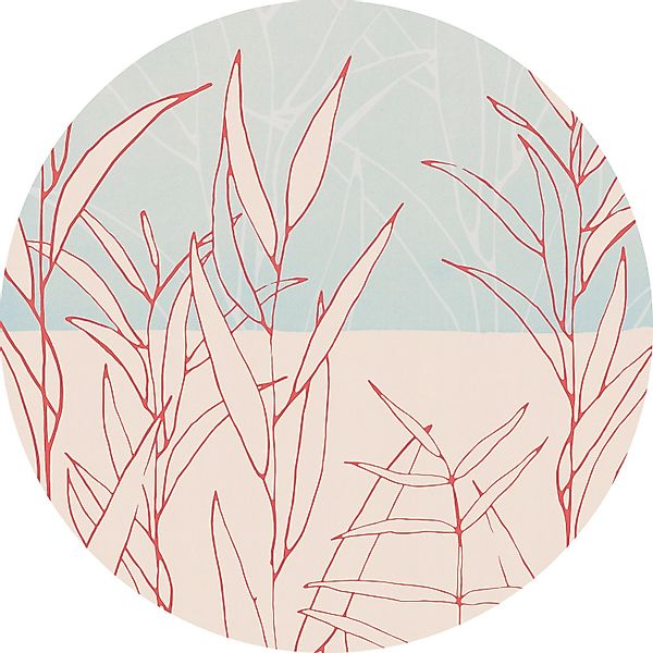 Komar Vliesfototapete Dot Grassland selbstklebend Ø 125 cm günstig online kaufen
