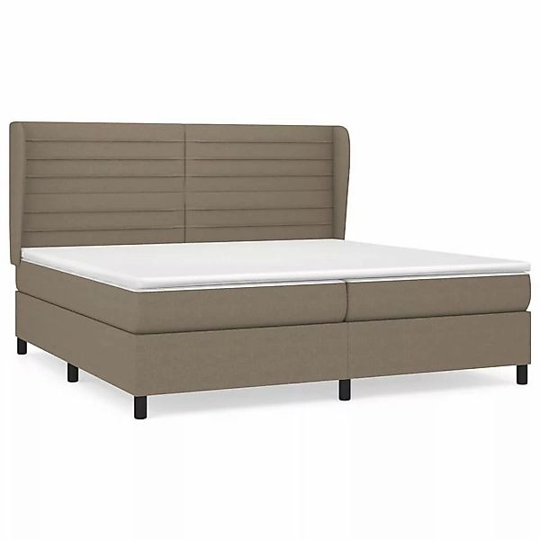 vidaXL Boxspringbett mit Matratze Taupe 200x200 cm Stoff1372521 günstig online kaufen