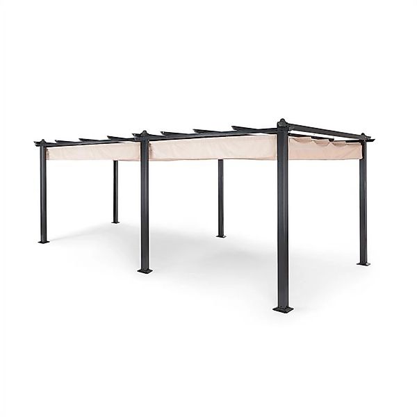 Blumfeldt Pantheon Pergola Vordach Gartenpavillon 3x6 m Aluminium Sonnendac günstig online kaufen