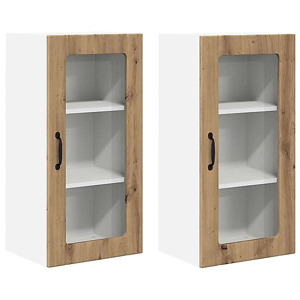 vidaXL Küchenwandschrank mit Regal 2 Stk Artisan-Eiche 40 x 31 x 80 cm 8853 günstig online kaufen