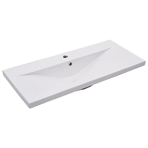 vidaXL Einbauwaschbecken 91x39,5x18,5 cm Keramik Weiß 145063 günstig online kaufen