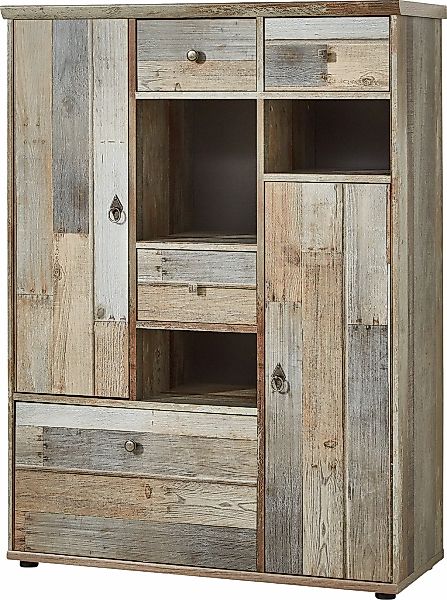 Innostyle Highboard "BONANZA", (1 St.), 2 Holztüren, 3 Schubladen, 11 Fäche günstig online kaufen