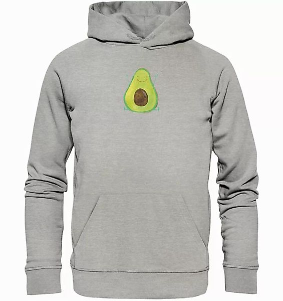 Mr. & Mrs. Panda Hoodie Größe L Avocado Glücklich - Heather Grey - Geschenk günstig online kaufen