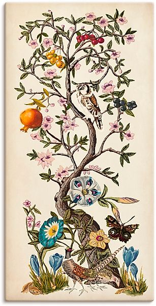 Artland Leinwandbild "Chinoiserie Natur I" Pflanzen 1 Stk. tlg. als Alubild günstig online kaufen
